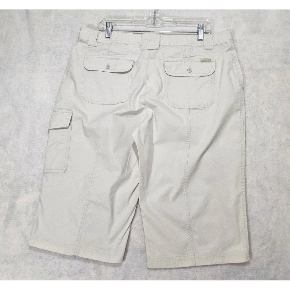 Columbia Cargo Shorts Womens 16 Bermuda Outdoor Stretch Beige XCO Khaki Hiking